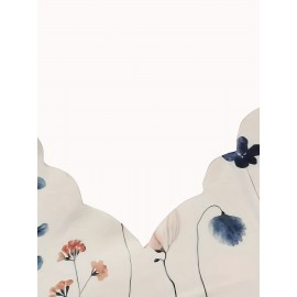 Floral Print Scallop Trim Blouse, Casual Short Sleeve V Neck Blouse For Spring & Summer, Women's Clothing