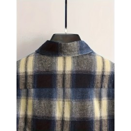 Coral Fleece Solid Color Hoodies For Men, Warm Hoodie With Kangaroo Pocket, Comfy Loose Trendy Hooded Pullover, Mens Clothing For Autumn Winter